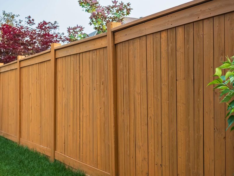 Timber paling fence built from treated pine